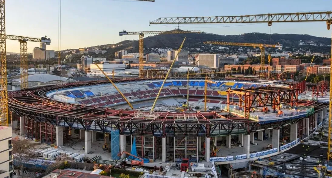 Εργοτάξιο ανακαίνισης του γηπέδου Καμπ Νου στη Βαρκελώνη
