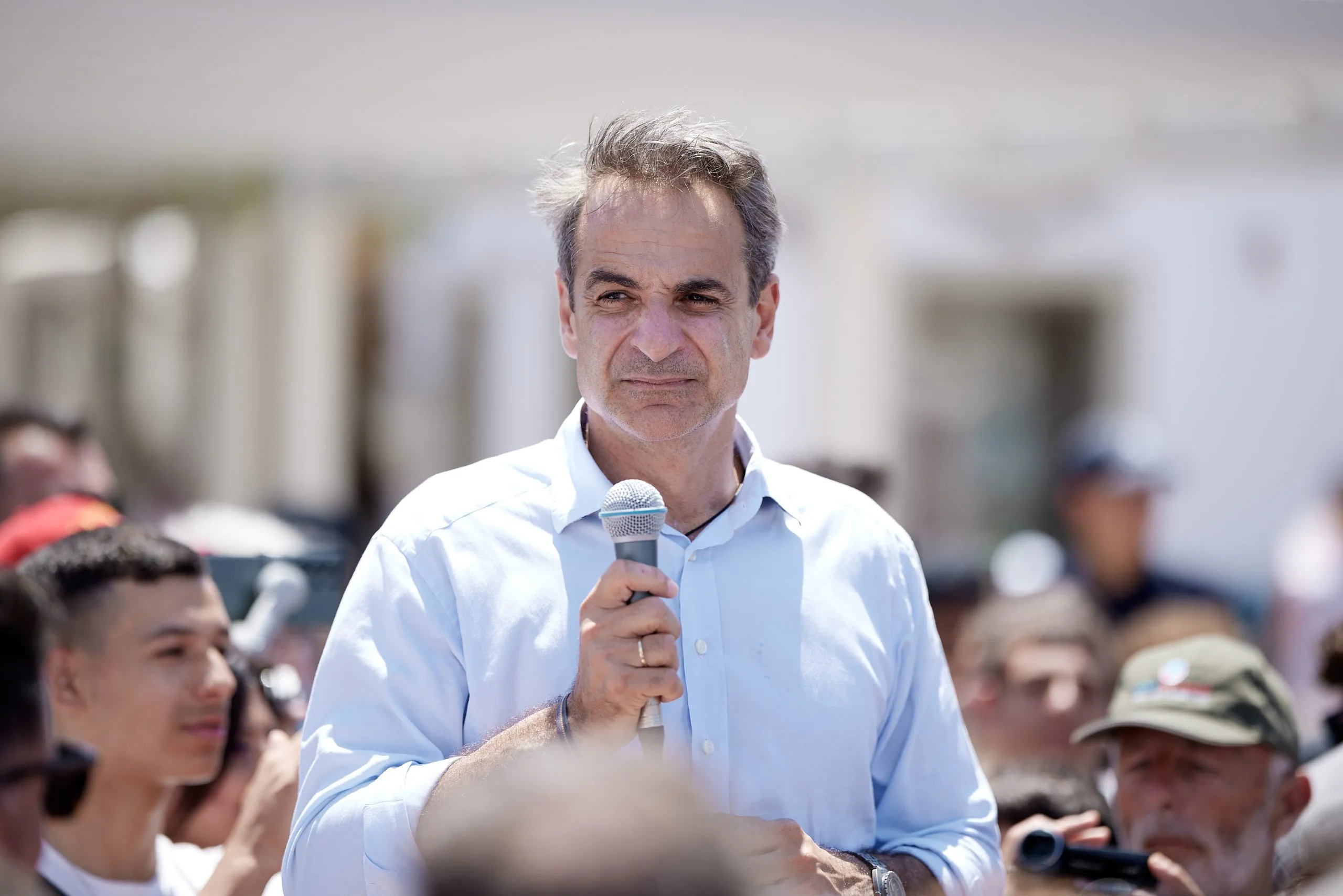 Ο Κυριάκος Μητσοτάκης επισκέπτεται το νοσοκομείο Λέρου