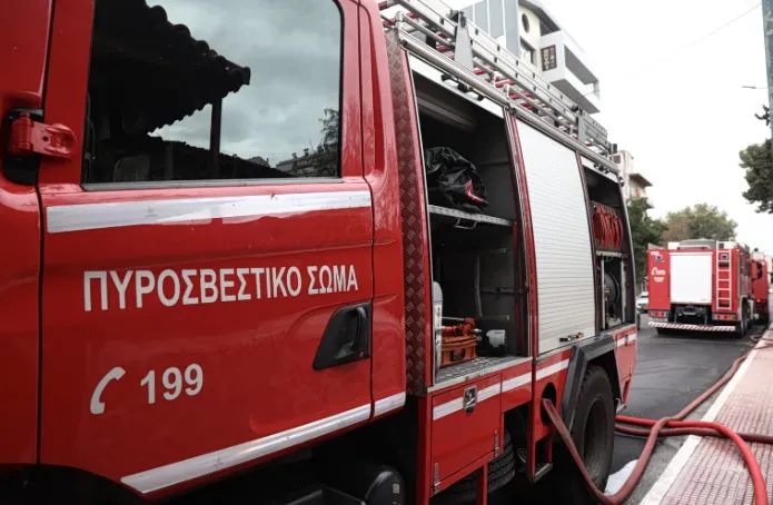 Φωτιά σε φορτηγό στη Γιαννιτσών Θεσσαλονίκης