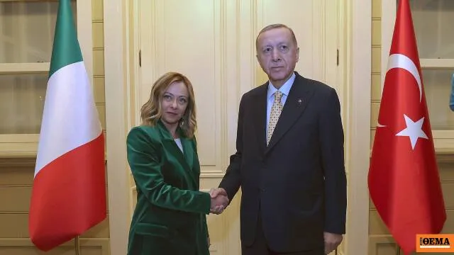 Τζόρτζια Μελόνι και Ρετζέπ Ταγίπ Ερντογάν σε σύνοδο ΝΑΤΟ