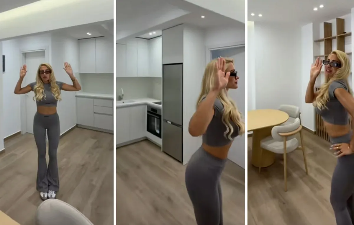 Η Ιωάννα Τούνη ξεναγεί στο ανακαινισμένο διαμέρισμά της