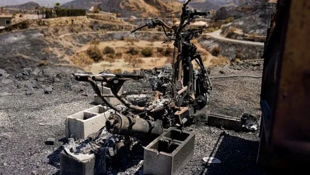 Καμένη έκταση από την πυρκαγιά στην Ανδαλουσία της Ισπανίας