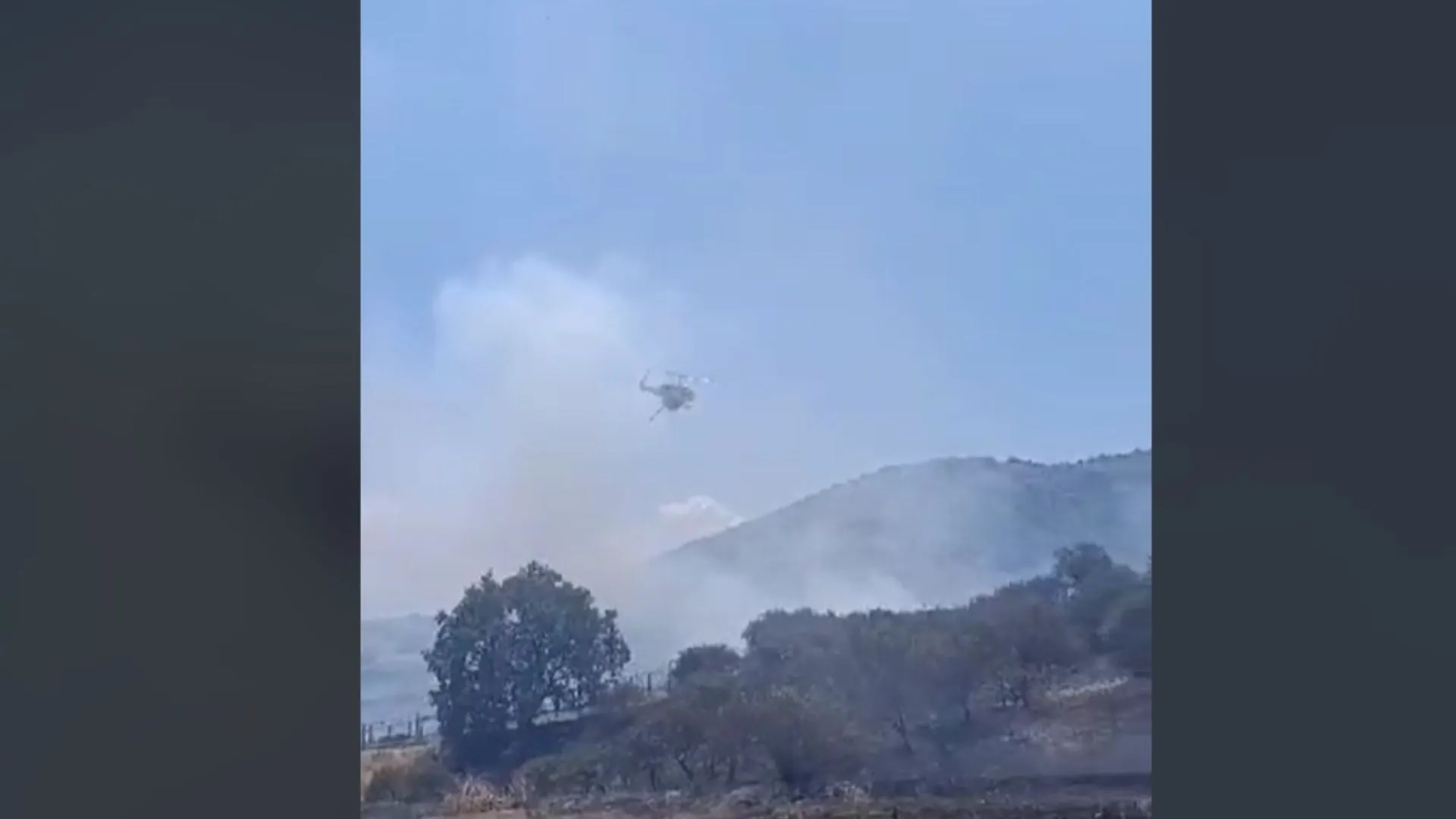 Πυροσβεστικά αεροσκάφη επιχειρούν σε πυρκαγιά στη Λάρισα