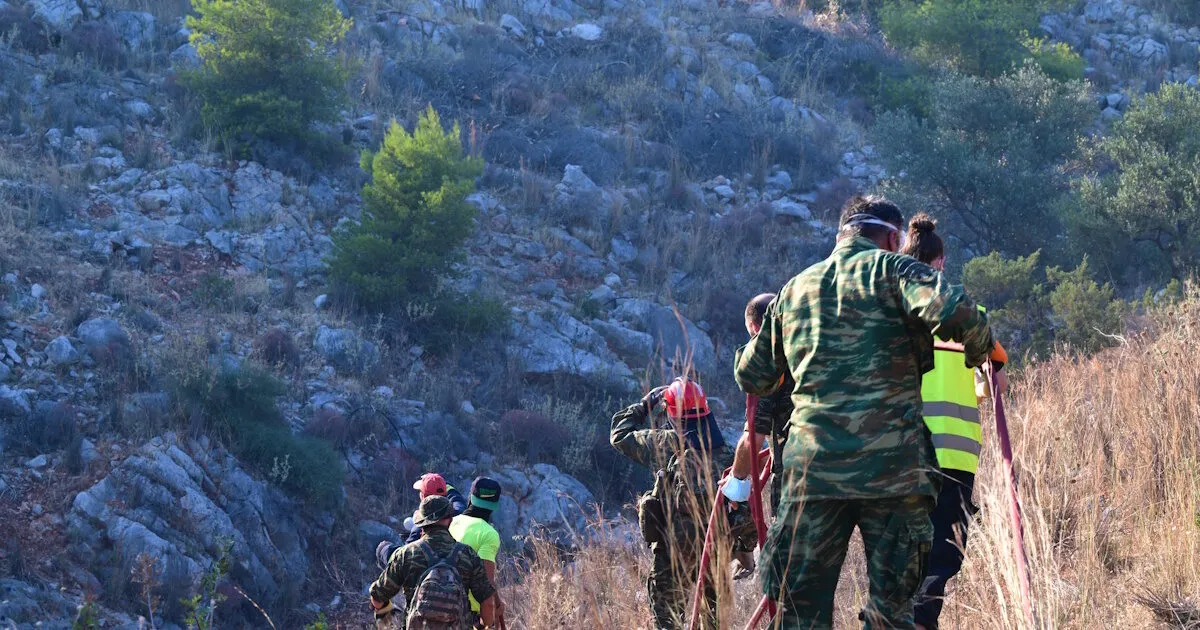 Πυροσβέστες επιχειρούν σε φωτιά στον Ασπρόπυργο