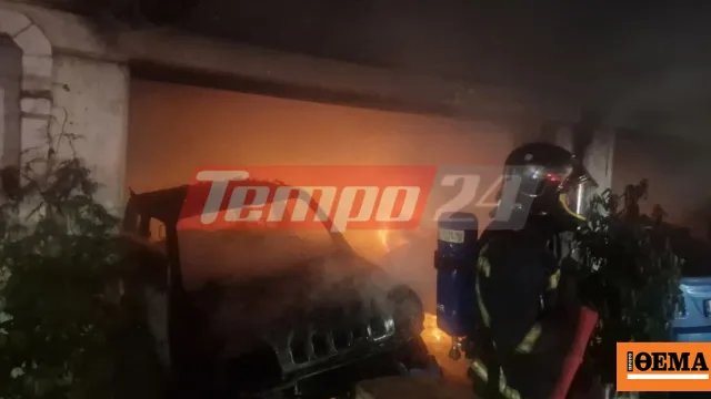 Φωτιά σε πολυκατοικία στην Πάτρα, πυροσβέστες επιχειρούν