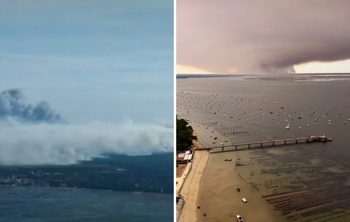 Εκκένωση κατοίκων με βάρκες από το Καπ Φερέ λόγω πυρκαγιάς