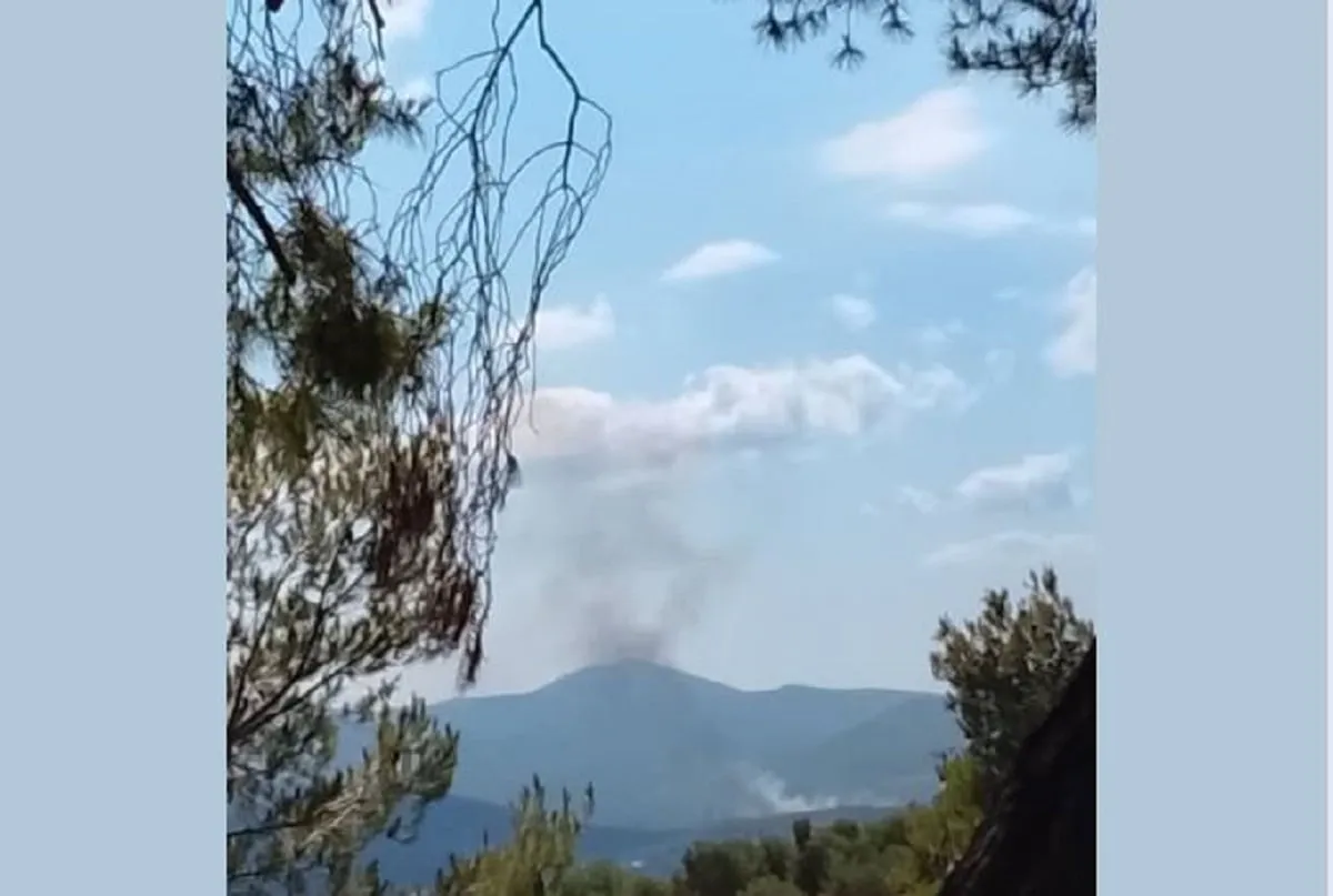 Πυροσβεστικά αεροσκάφη ρίχνουν νερό στη φωτιά στην Οινόη