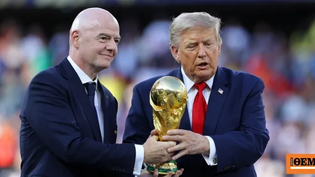 Ο Τραμπ και ο Ινφαντίνο σε εκδήλωση της FIFA