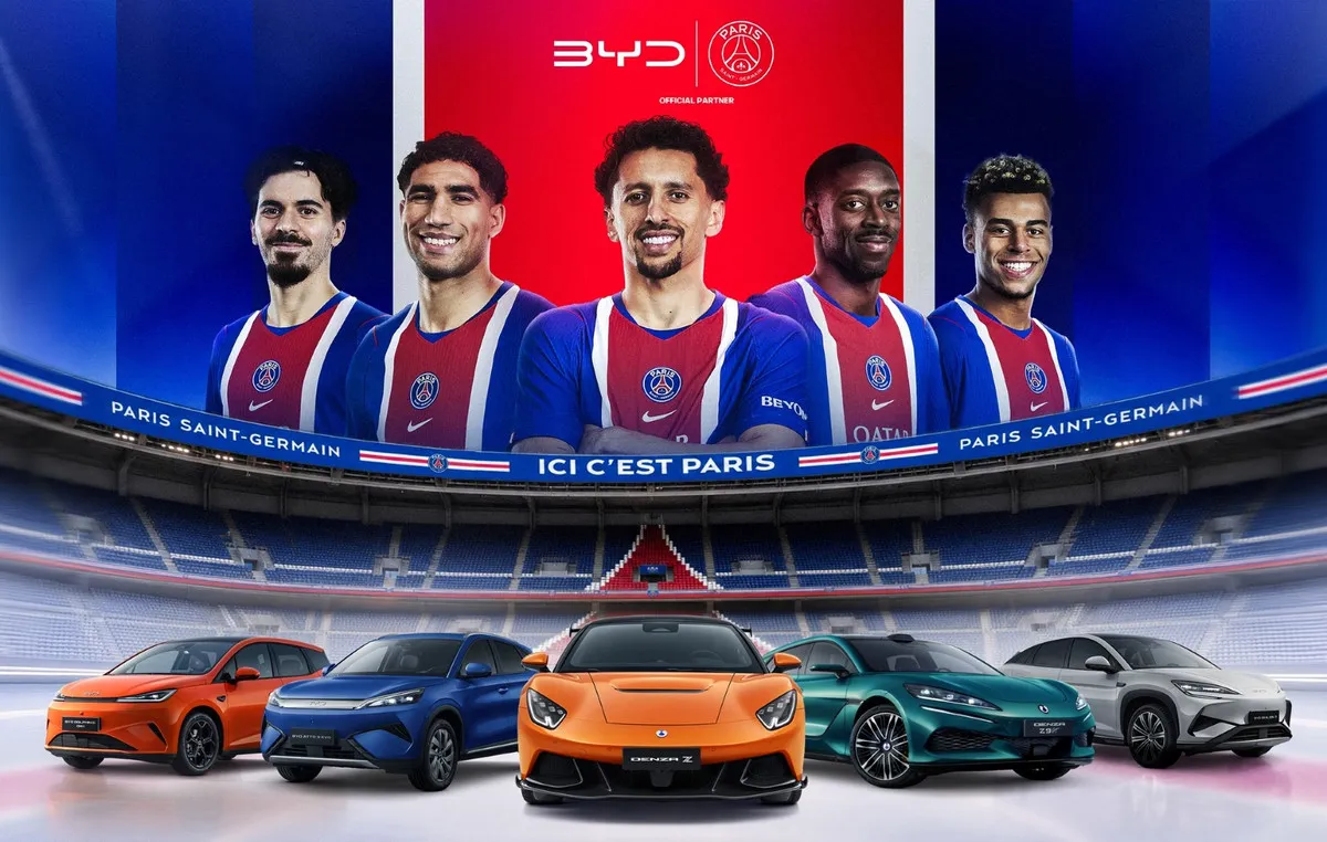Η BYD επίσημος αυτοκινητικός χορηγός της Paris Saint-Germain