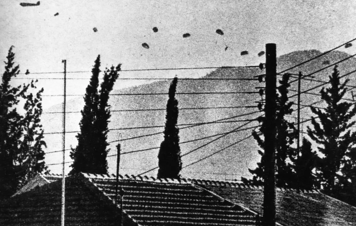 Το Προεδρικό Μέγαρο στη Λευκωσία κατά το πραξικόπημα του 1974