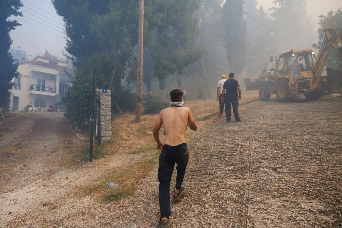 Καμένο σπίτι μετά τη φωτιά στη Λητή Ωραιοκάστρου