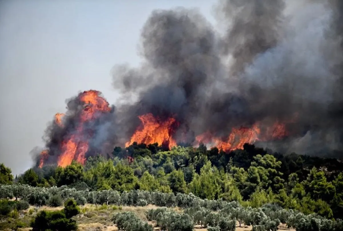 χάρτης κινδύνου πυρκαγιάς σε περιφέρειες της Ελλάδας