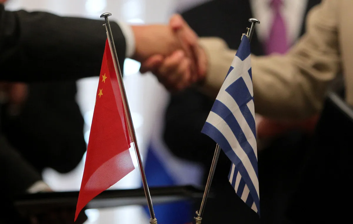Ελληνικά προϊόντα εξαγωγής και σημαία Κίνας