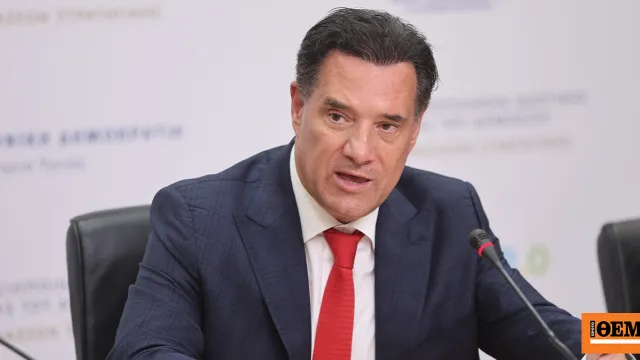 Ο Άδωνις Γεωργιάδης στη Βουλή κατά τη συζήτηση