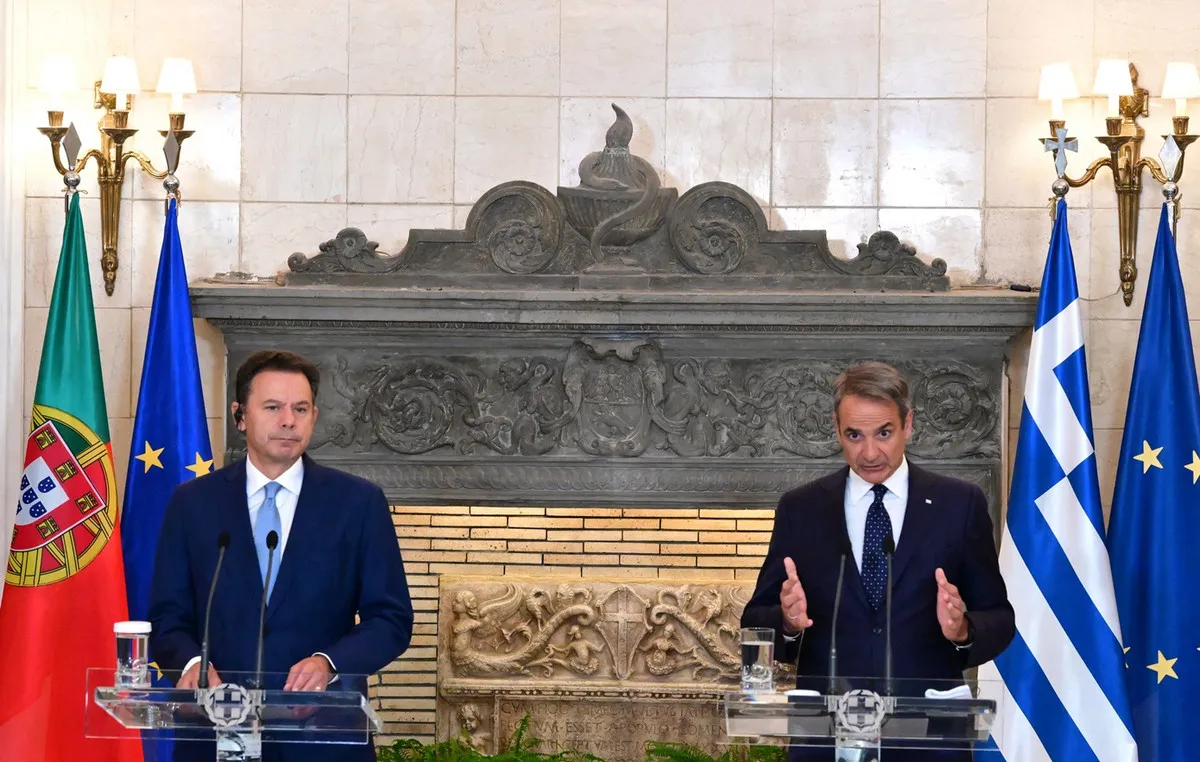 Ο Μητσοτάκης με τον Μοντενέγκρο στο Μέγαρο Μαξίμου