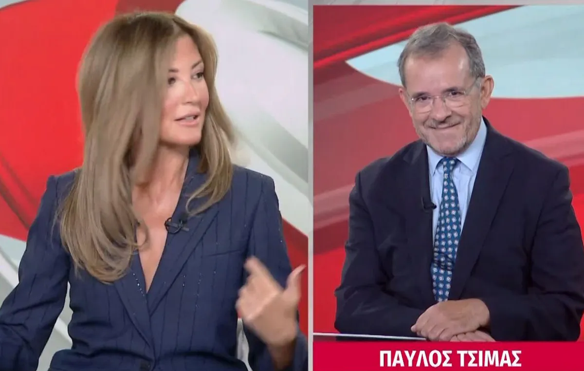 Ράνια Τζίμα και Παύλος Τσίμας στο πλατό του Mega