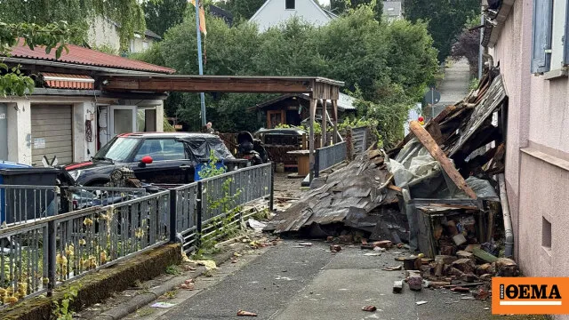 Ανεμοστρόβιλος και καταιγίδα προκαλούν ζημιές στη Γερμανία