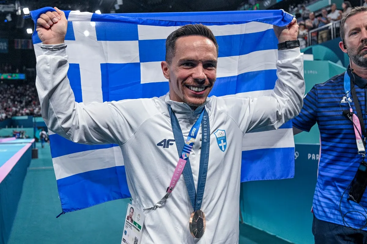 Ο Λευτέρης Πετρούνιας στους κρίκους στο Ζάγκρεμπ