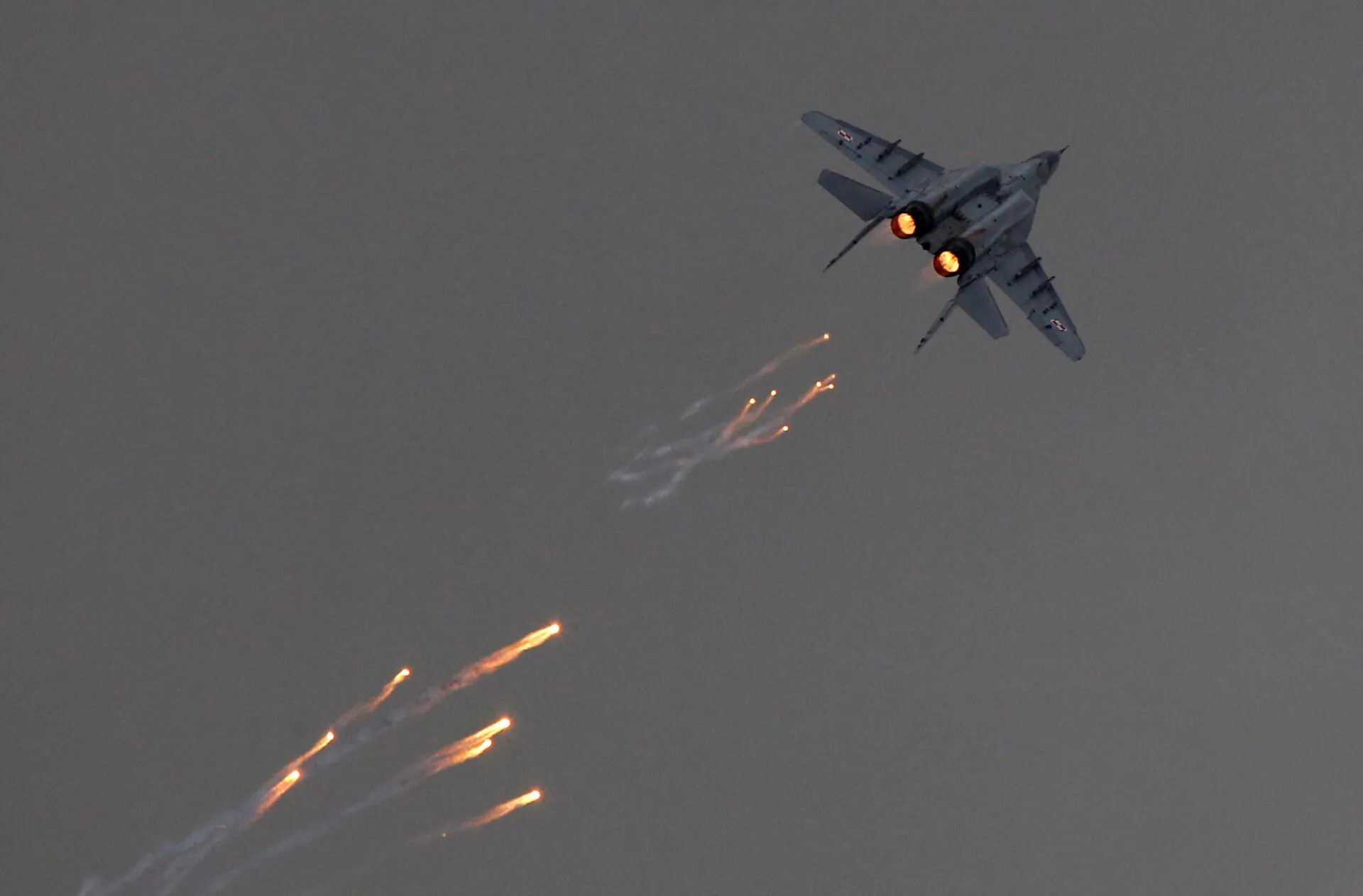 Ουκρανικό μαχητικό MiG-29 σε πτήση πάνω από την Οδησσό