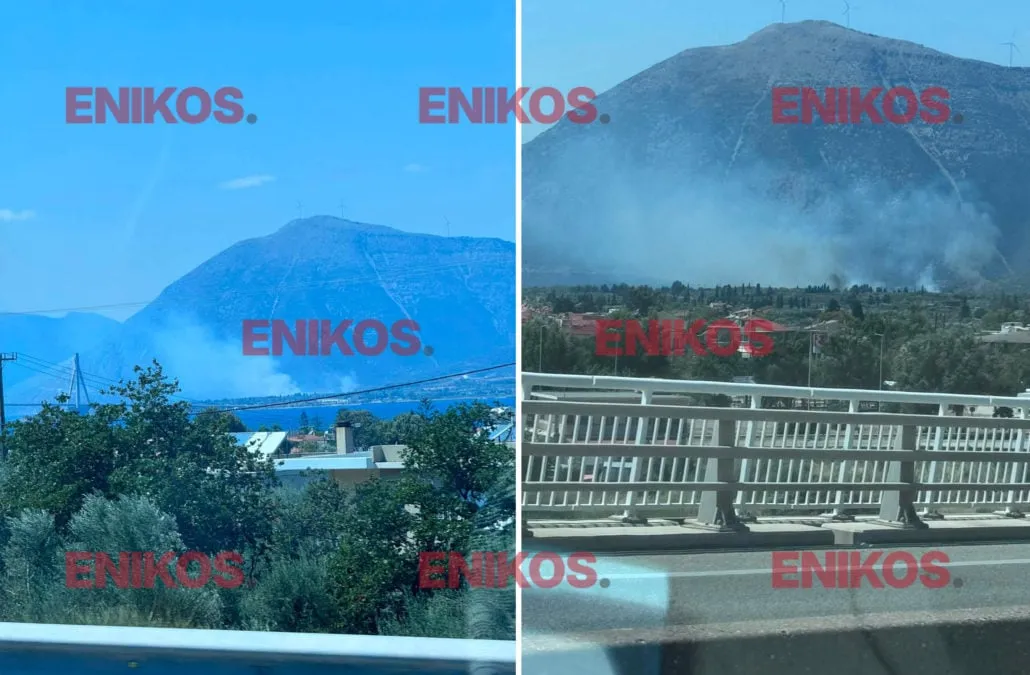 Πυροσβεστικό αεροσκάφος ρίχνει νερό σε φωτιά στη Χαλκιδική