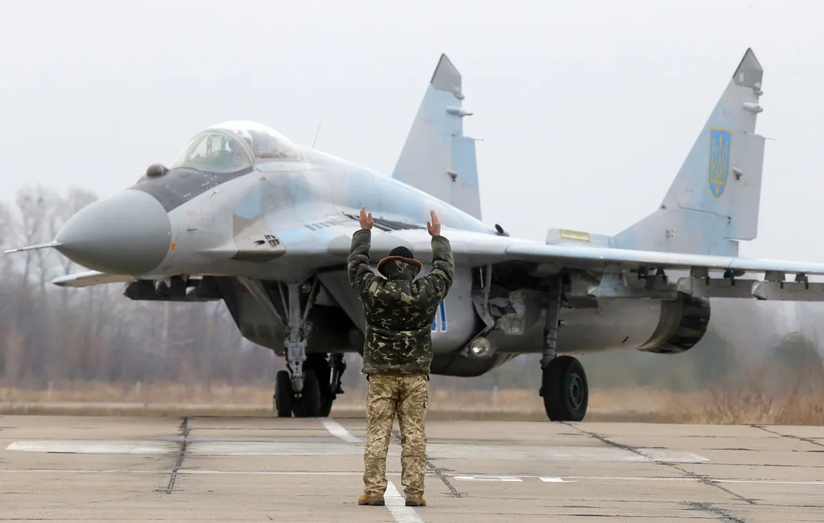 Ουκρανικό μαχητικό MiG-29 σε πτήση πάνω από την Οδησσό