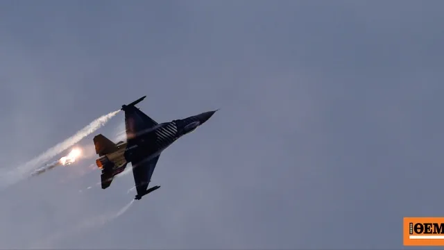 Μαχητικό αεροσκάφος F-18 του ΝΑΤΟ σε πτήση αστυνόμευσης