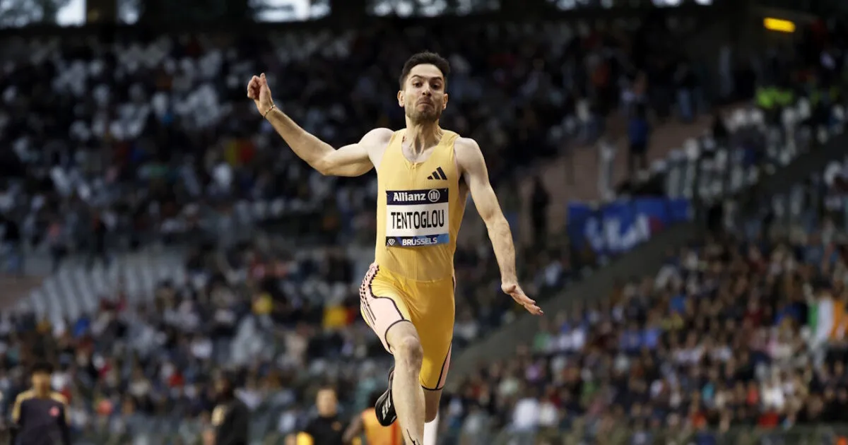 Ο Τεντόγλου πανηγυρίζει τη νίκη στο Diamond League Λωζάνης
