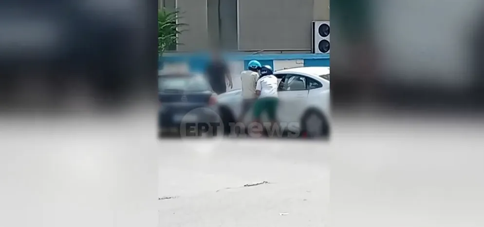 Καταδίωξη αυτοκινήτων στη Θεσσαλονίκη έξω από το ΑΧΕΠΑ