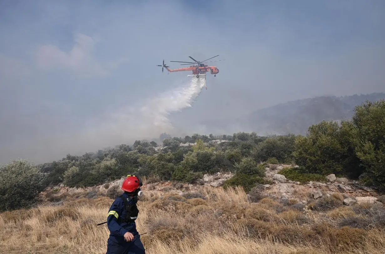 Χάρτης υψηλού κινδύνου πυρκαγιάς σε περιοχές της Ελλάδας