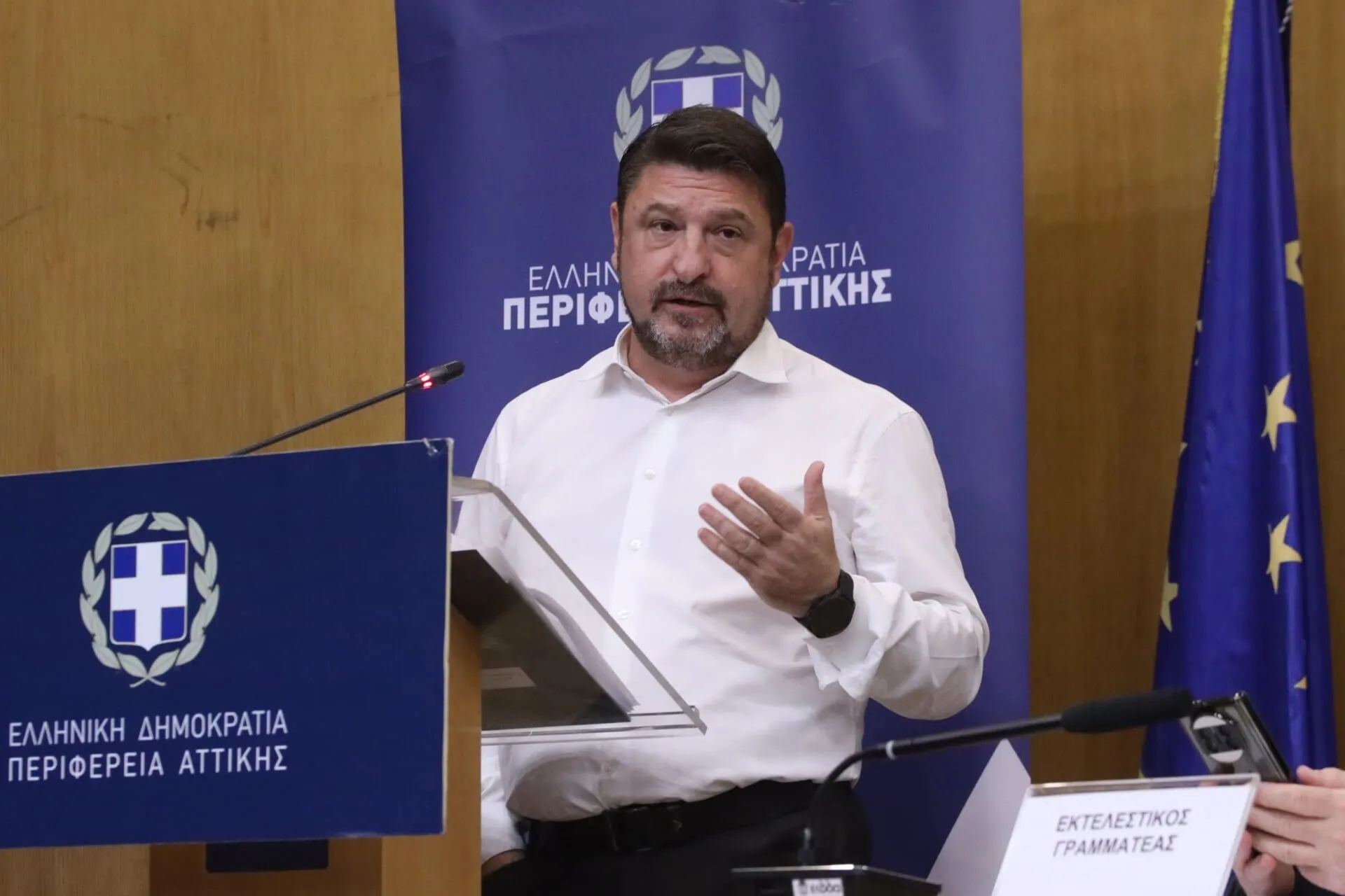 Καμένη έκταση από την πυρκαγιά στη Δυτική Αττική