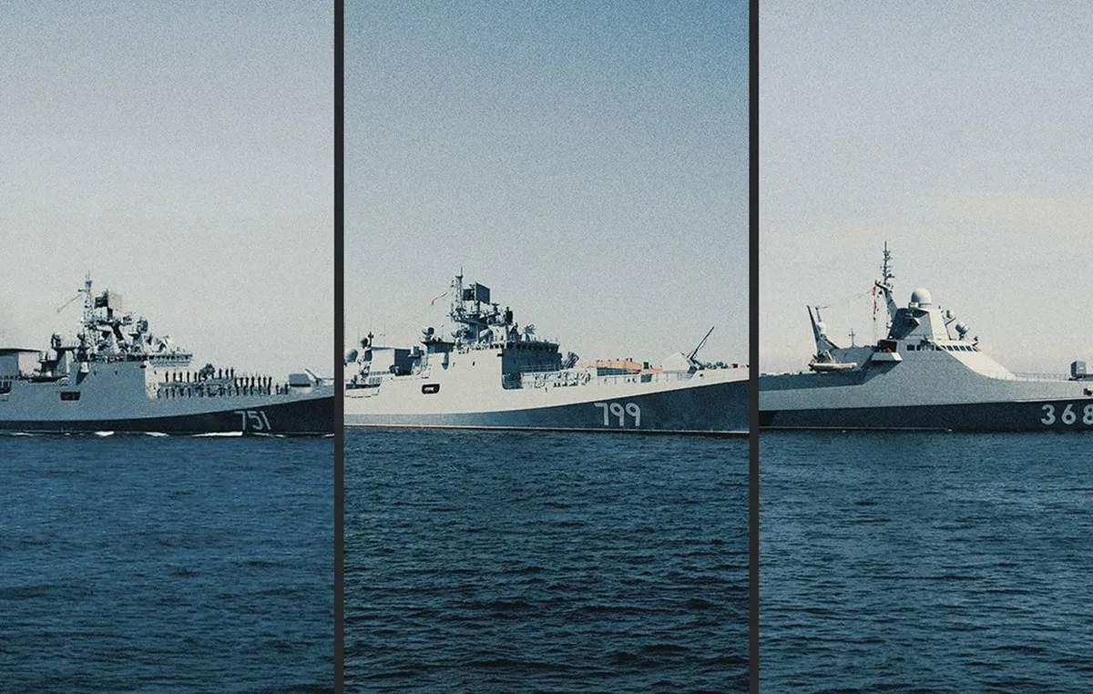 Ρωσικά πολεμικά πλοία στη ναυτική βάση Νοβοροσίσκ