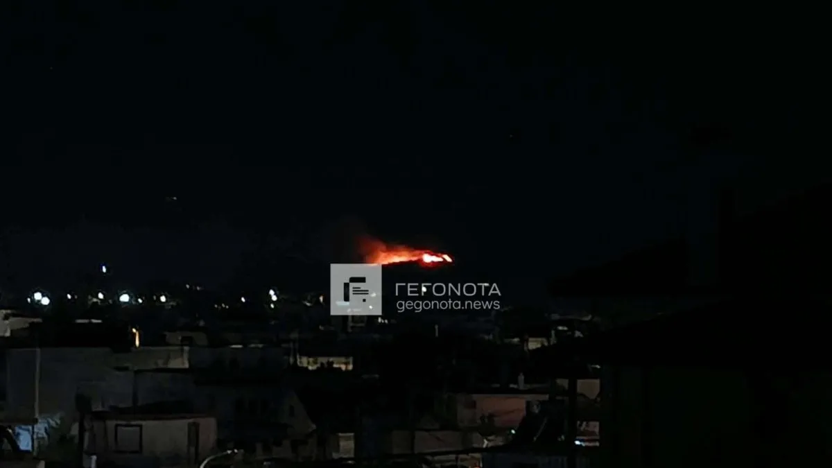 Πυροσβέστες επιχειρούν σε φωτιά στον Βόλο