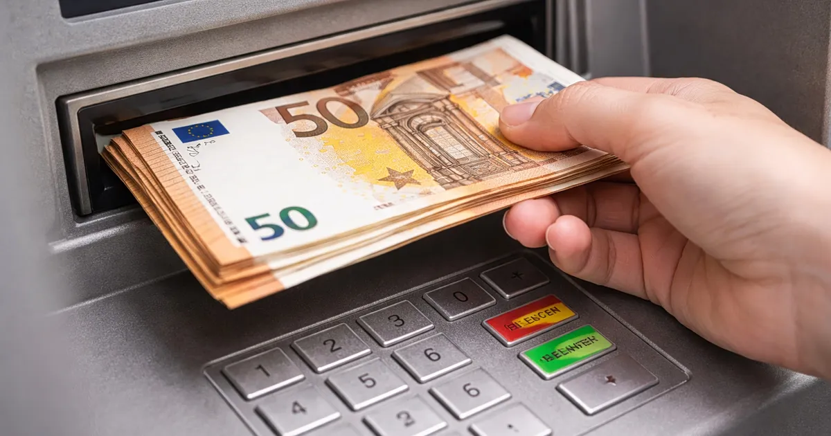 Νομίσματα ευρώ και γράφημα τραπεζικών καταθέσεων