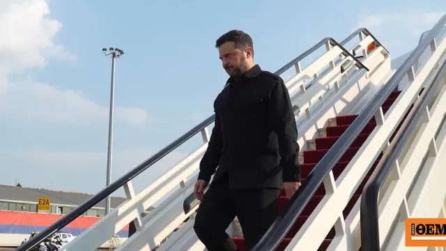 Ο Ζελένσκι κατά την επίσκεψή του στη Σερβία