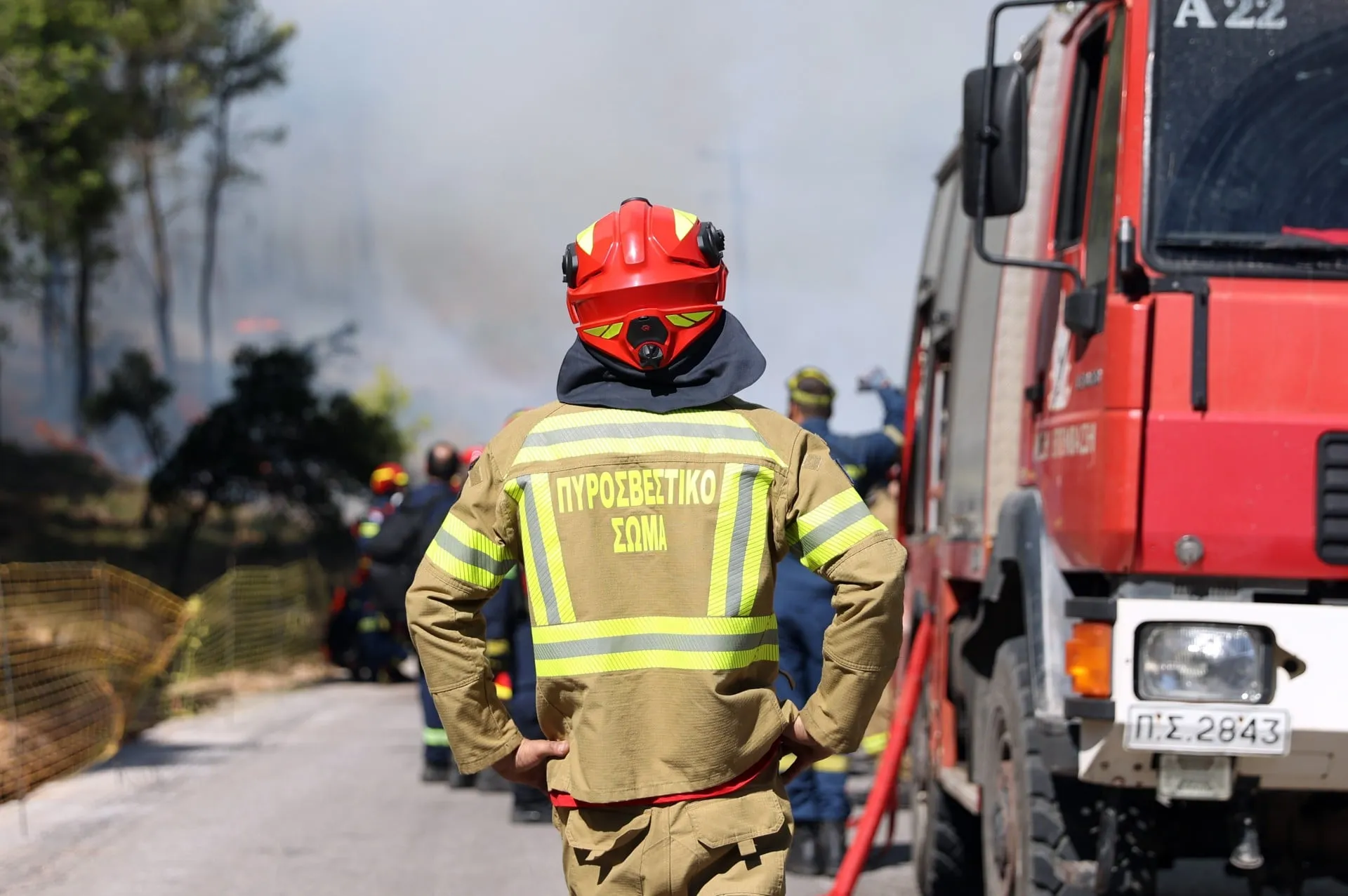 Καμένη έκταση από τη φωτιά στη Βοιωτία