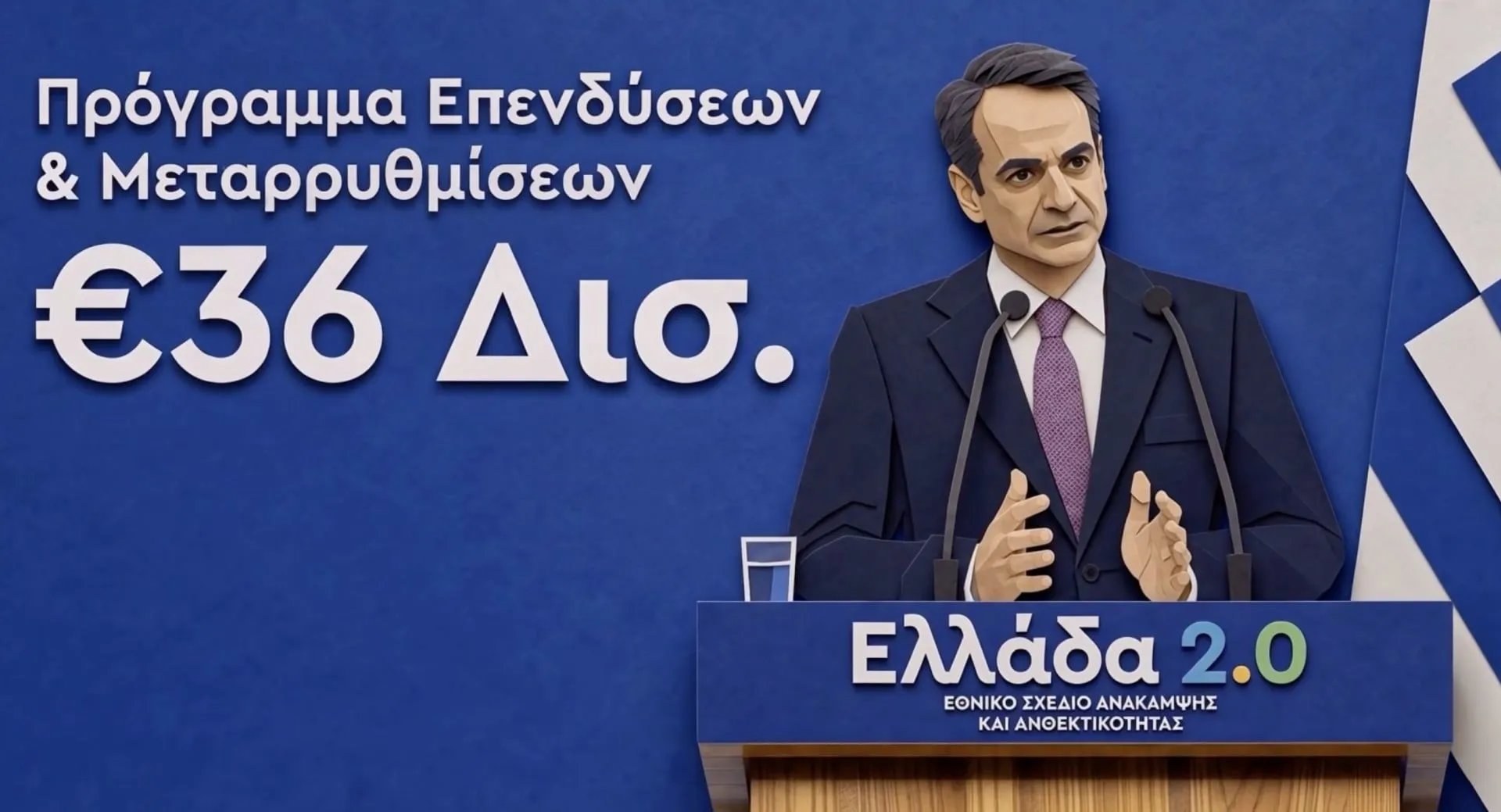 Ο Κυριάκος Μητσοτάκης παρουσιάζει το Ταμείο Ανάκαμψης
