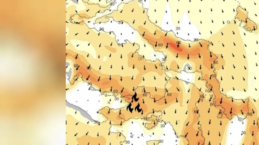 Ισχυροί άνεμοι ταλανίζουν τη μάχη με τη φωτιά στην Αττική