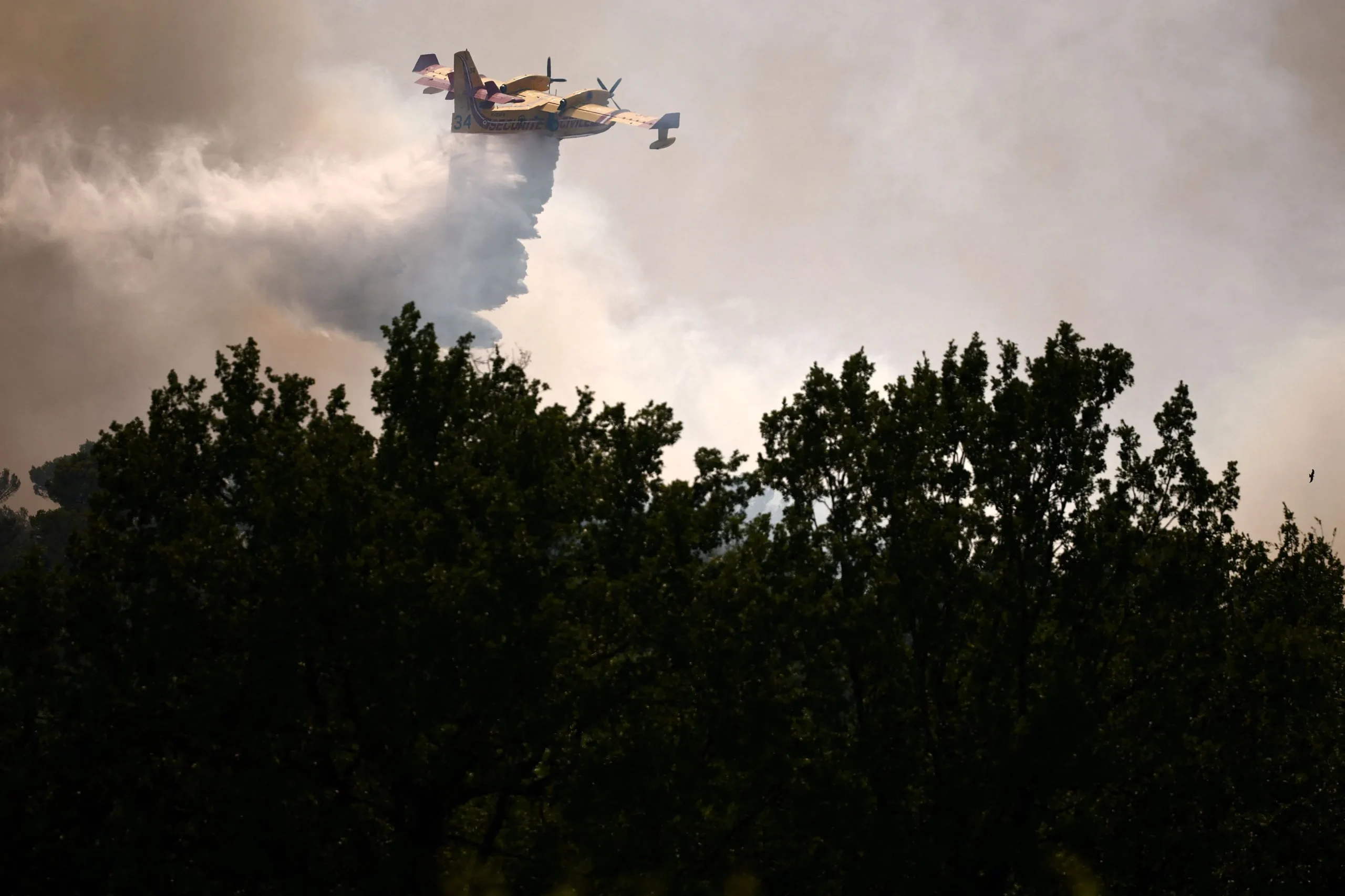 Πυροσβεστικό αεροσκάφος Canadair σε επιχείρηση κατάσβεσης