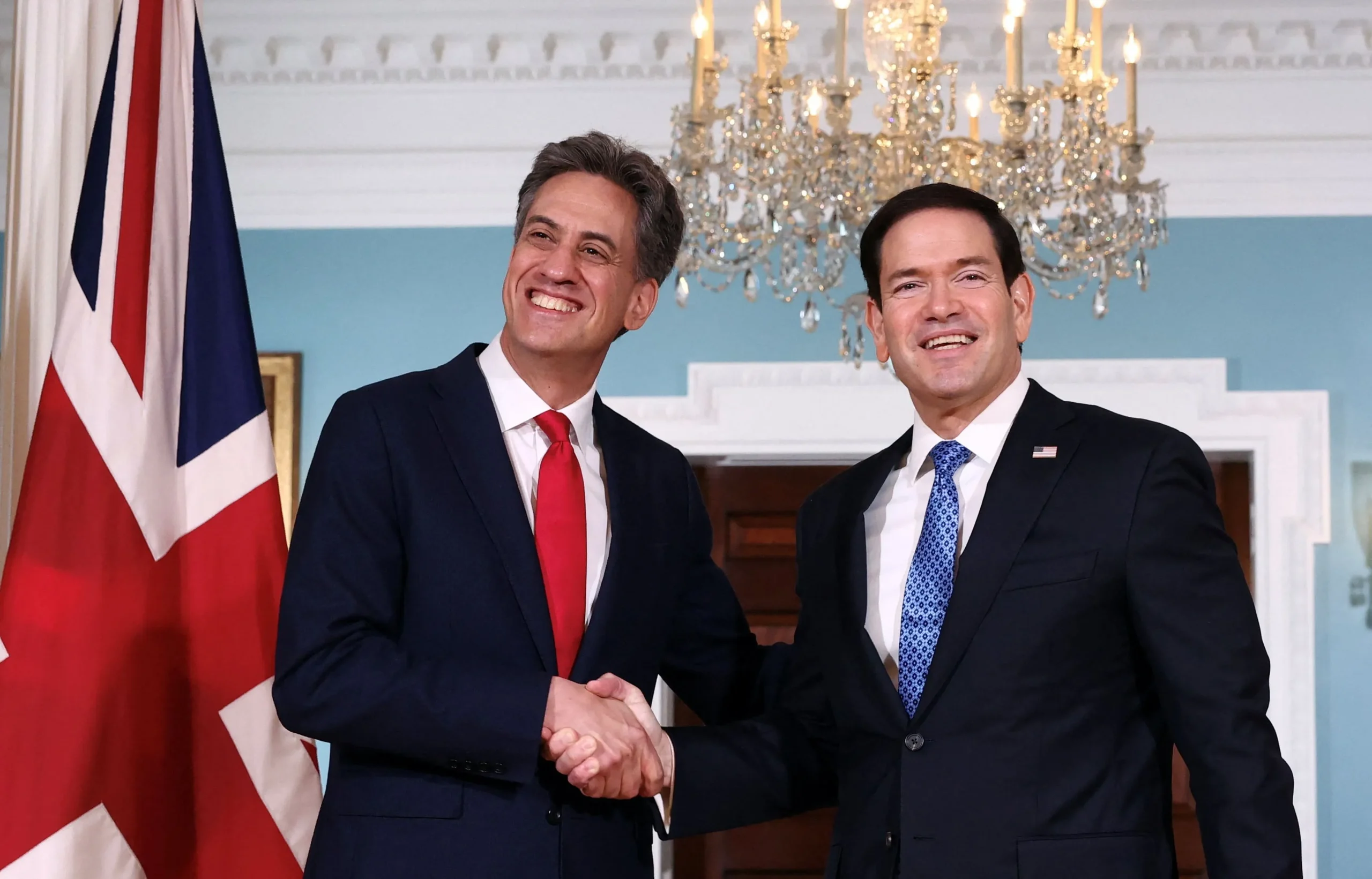Ο Ρούμπιο και ο Μίλιμπαντ σε συνάντηση στο State Department