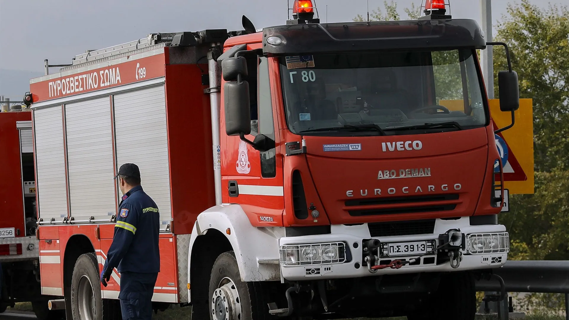 Πυροσβέστες επιχειρούν σε πυρκαγιά στη Μεσσήνη