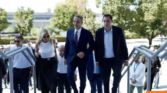 Ο Γιώργος Μυλωνάκης με τον Κυριάκο Μητσοτάκη στη ΔΕΘ