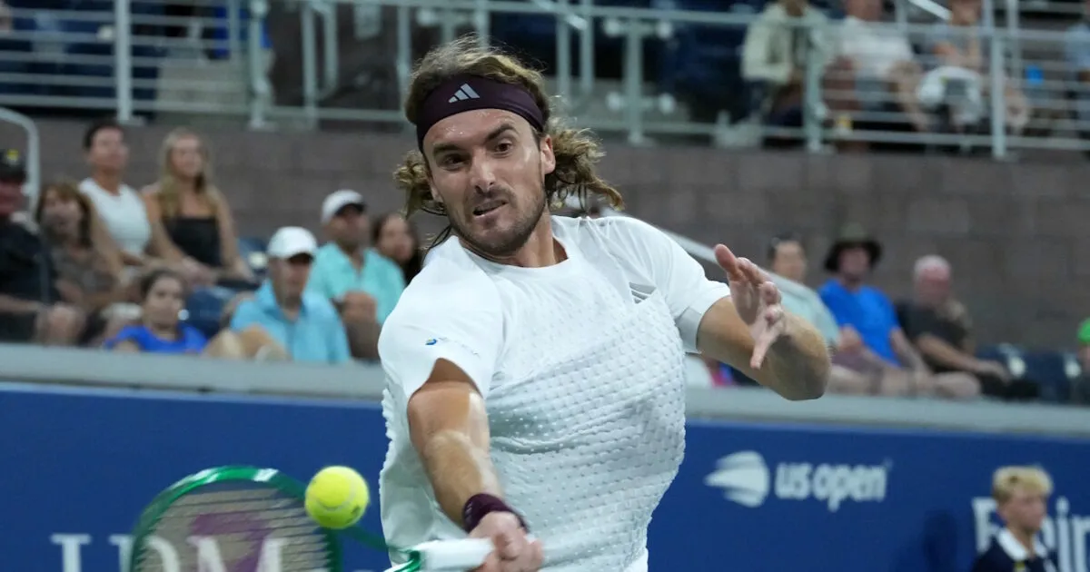 Ο Στέφανος Τσιτσιπάς πανηγυρίζει στο US Open