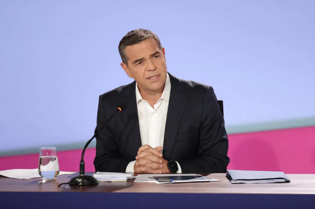 Ο Αλέξης Τσίπρας μιλά στη συνέντευξη Τύπου της ΔΕΘ