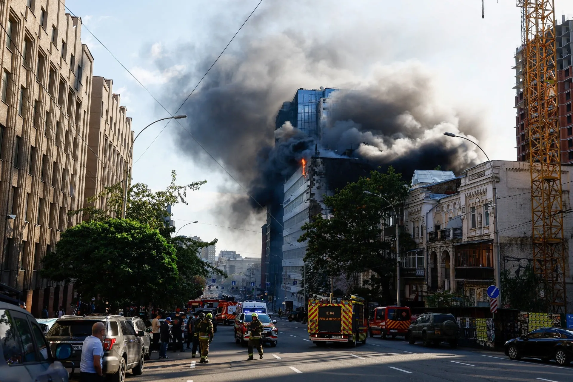 Φωτιά στο κτίριο της Ακαδημίας Επιστημών στο Κίεβο