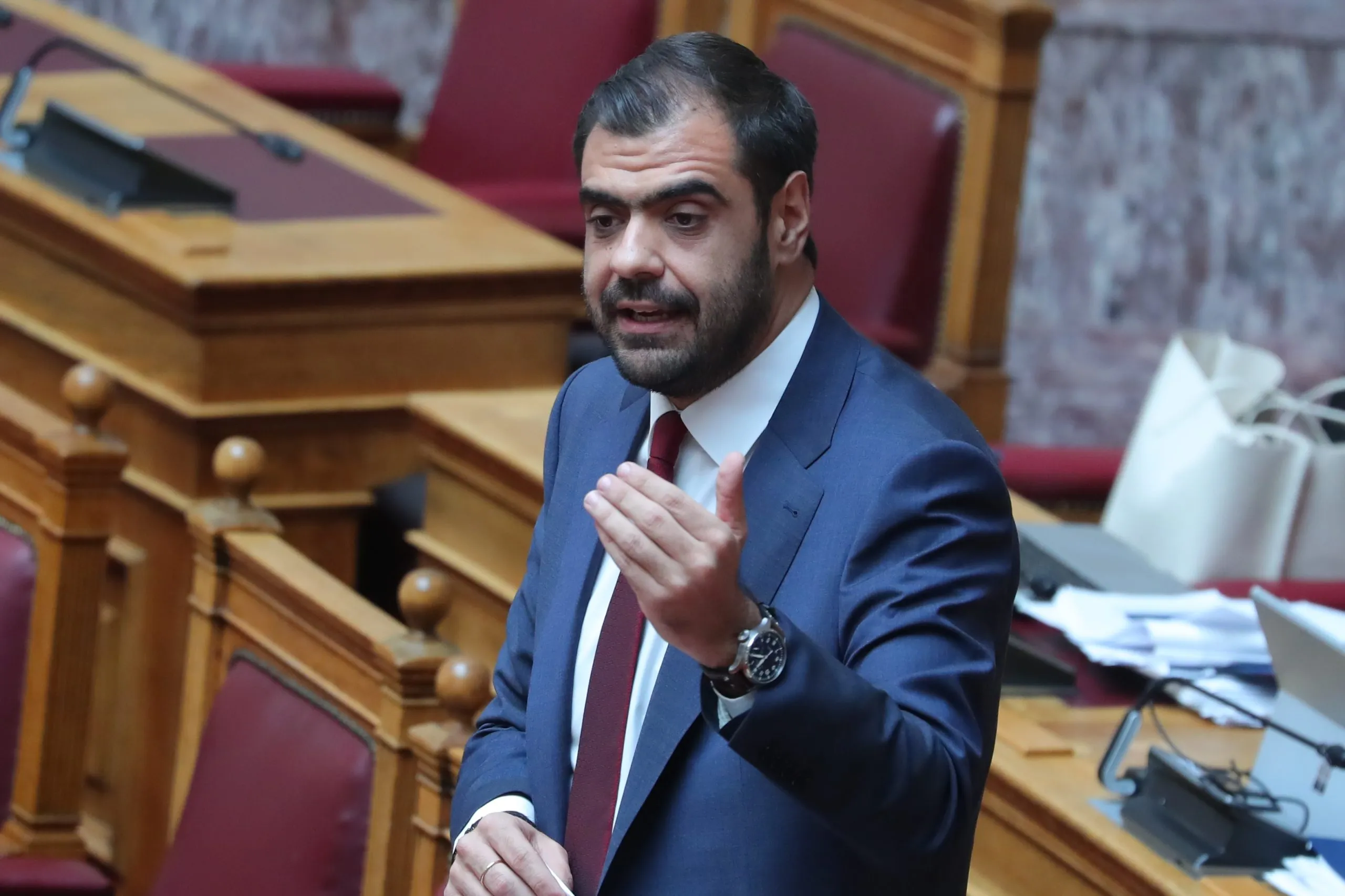 Ο Παύλος Μαρινάκης σε δηλώσεις για την ομιλία Ανδρουλάκη