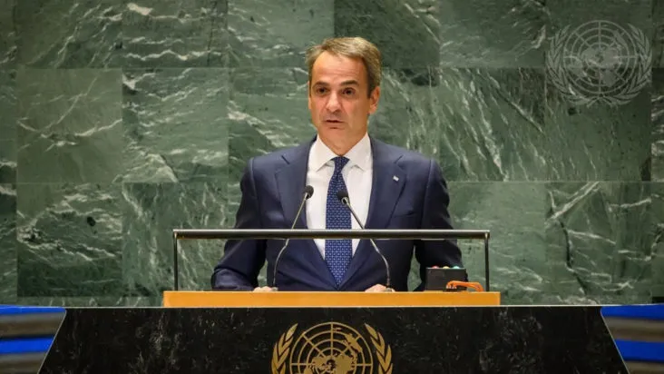 Ο Μητσοτάκης μιλά στη Γενική Συνέλευση του ΟΗΕ