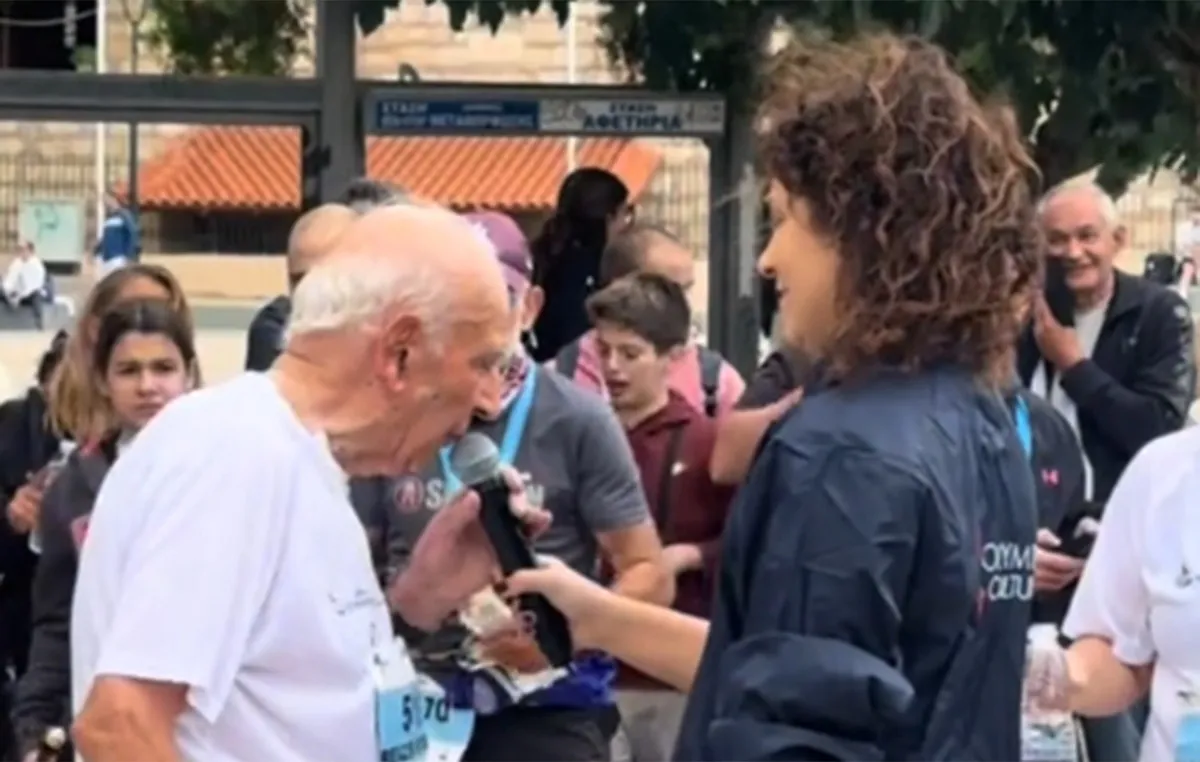 88χρονος δρομέας τερματίζει σε αγώνα δρόμου