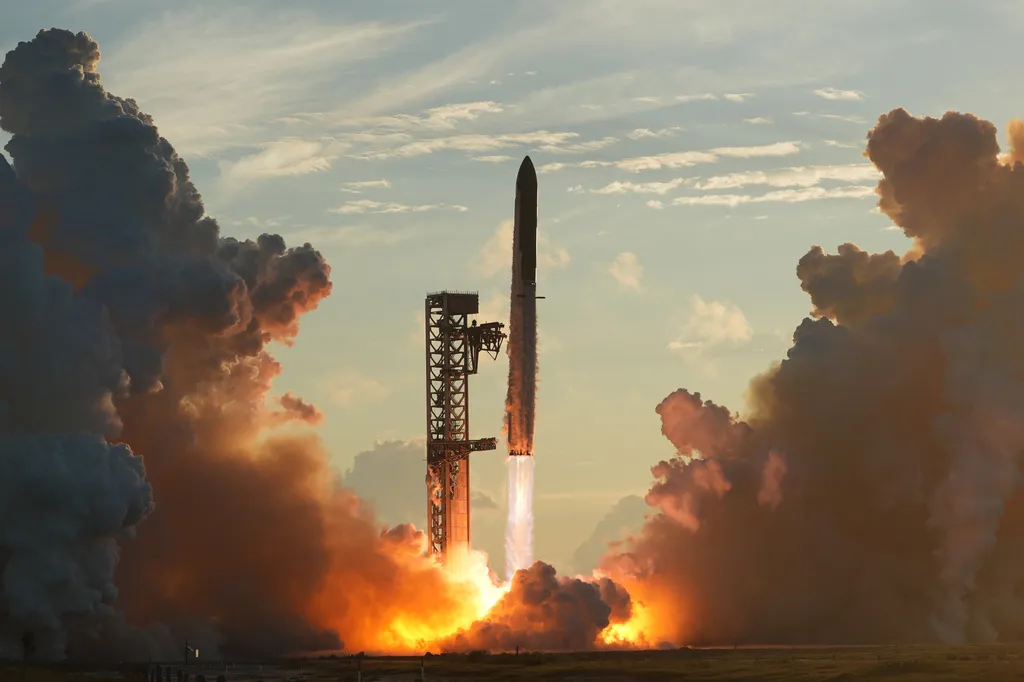 Ο πύραυλος Starship της SpaceX σε τροχιά γύρω από τη Γη
