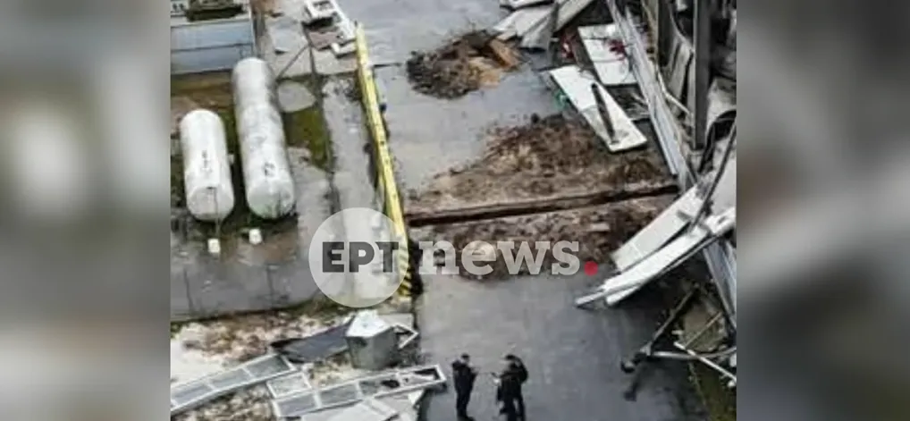 Το εργοστάσιο Βιολάντα μετά τη φονική έκρηξη στη Λάρισα