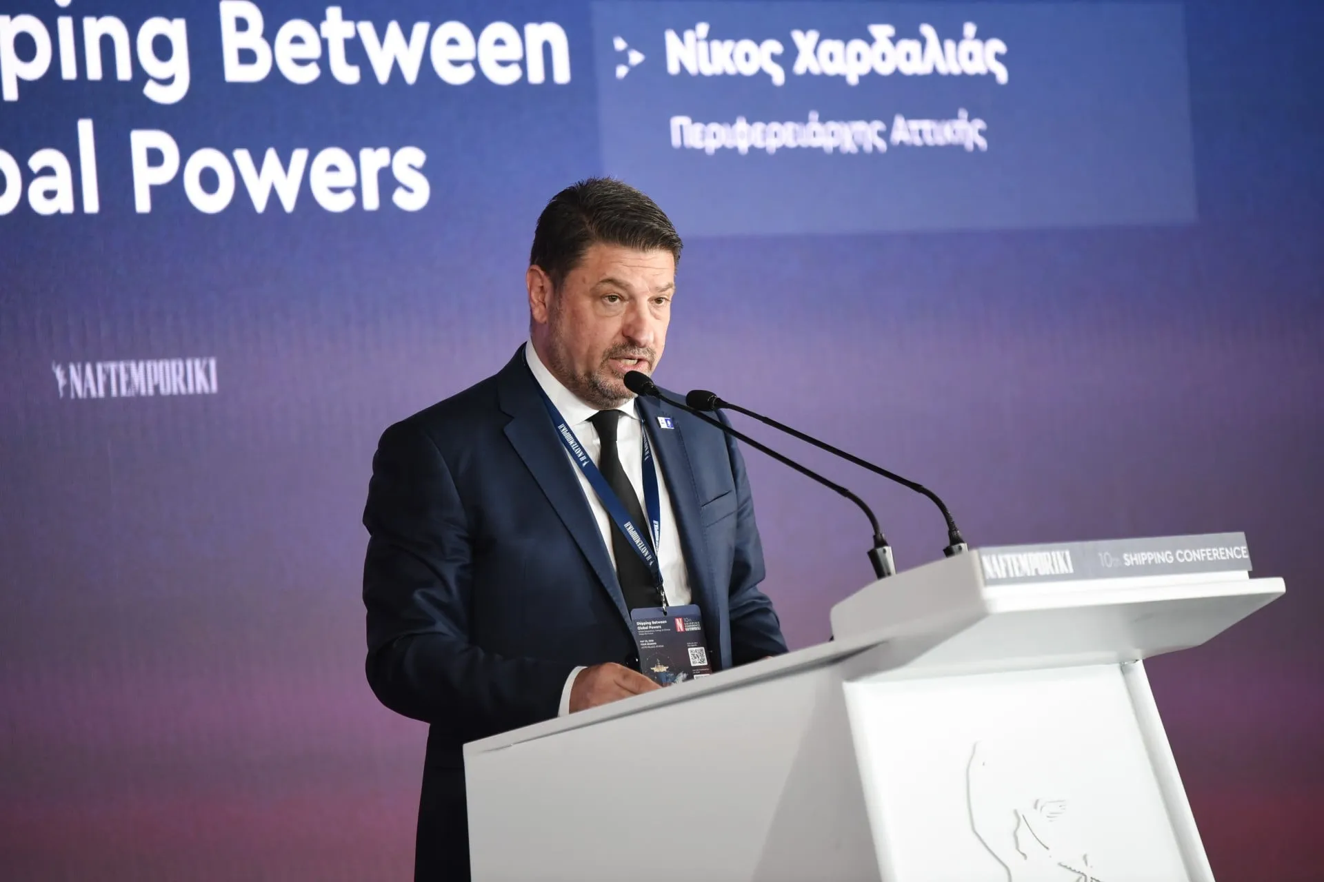Ο Νίκος Χαρδαλιάς σε δηλώσεις στη Θεσσαλονίκη